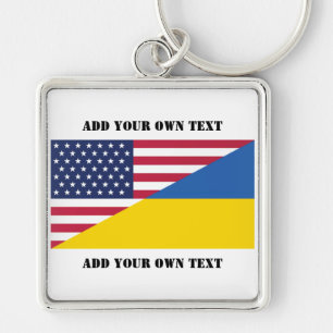 American support towards Ukraine Throw Pillow Keychain