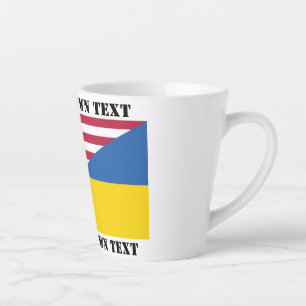 American support towards Ukraine Throw Pillow Latte Mug