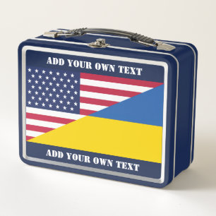 American support towards Ukraine Throw Pillow Metal Lunch Box