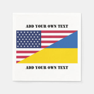 American support towards Ukraine Throw Pillow Napkin