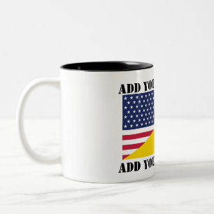 American support towards Ukraine Throw Pillow Two-Tone Coffee Mug