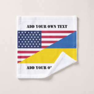 American support towards Ukraine Throw Pillow Wash Cloth