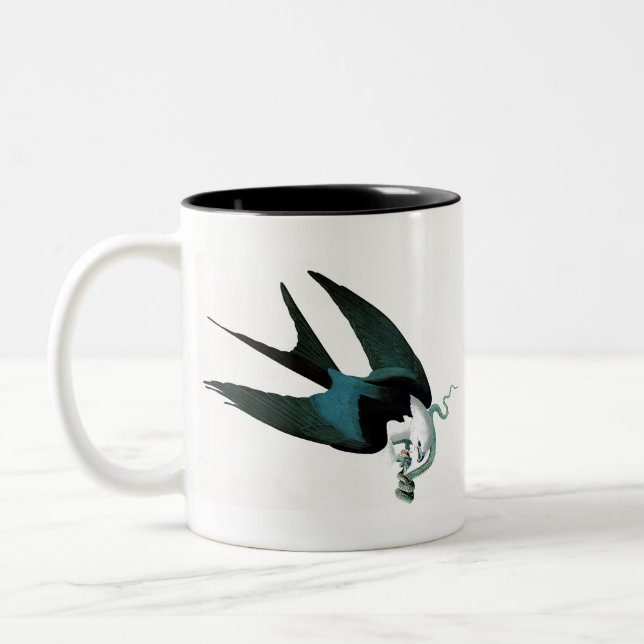 American Swallow Tailed Kite Two-Tone Coffee Mug (Left)