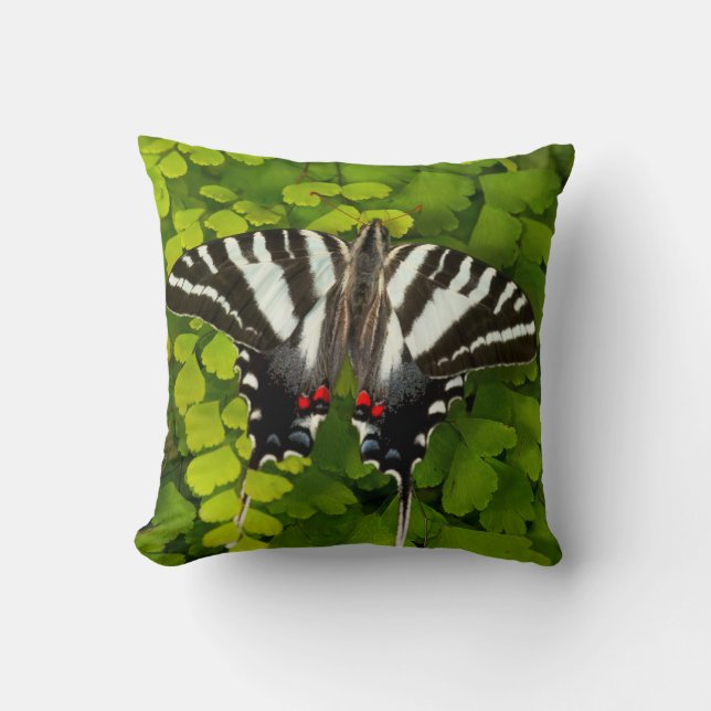 American Swallowtail Butterfly Throw Pillow (Front)