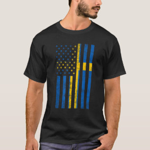 American Swedish Flag America USA Sweden Swede T-Shirt