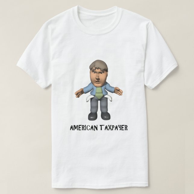 American Taxpayer IRS Joke Taxday Humour Fun Empty T-Shirt (Design Front)