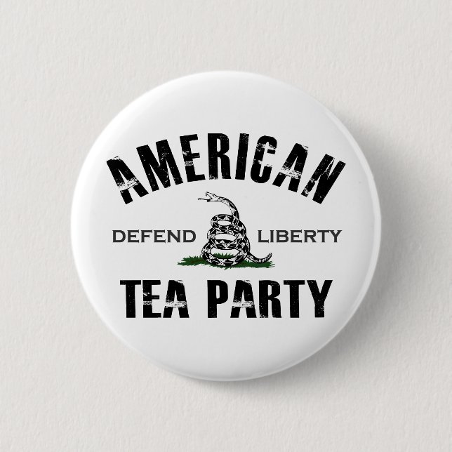 American Tea Party 2 Inch Round Button (Front)