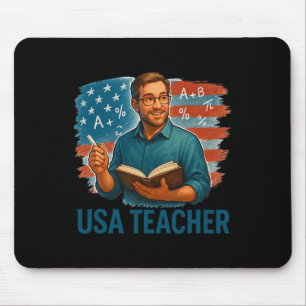 American Teacher Knowledge Education Pride Mouse Pad