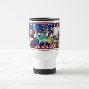 American Themed Travel Mug Template