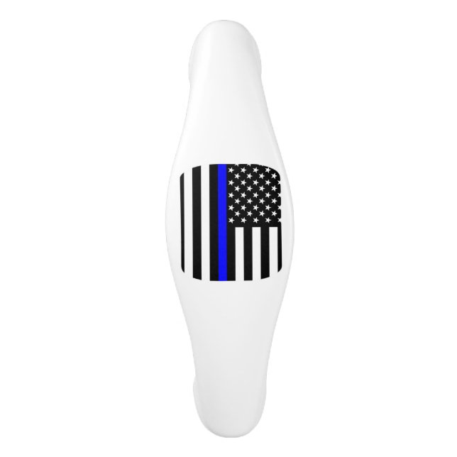 American Thin Blue Line Decor Ceramic Cabinet Pull (Front)