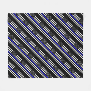 American Thin Blue Line Decor Fleece Blanket