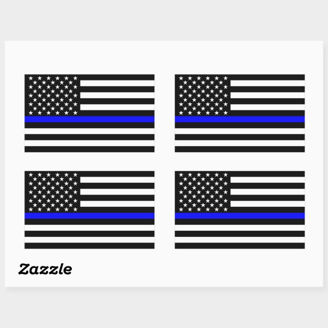 American Thin Blue Line Decor Sticker (Sheet)