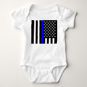 American Thin Blue Line Graphic Baby Bodysuit