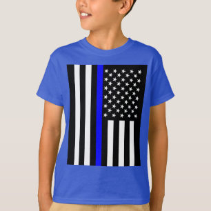 American Thin Blue Line Graphic T-Shirt