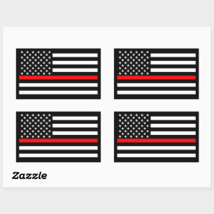 American Thin Red Line Decor Sticker
