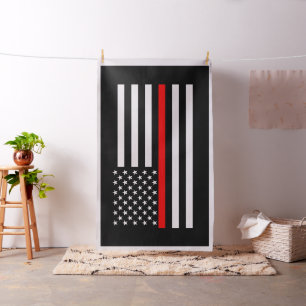 American Thin Red Line Graphic Decor Fabric