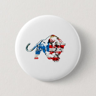 American Tiger 2 Inch Round Button