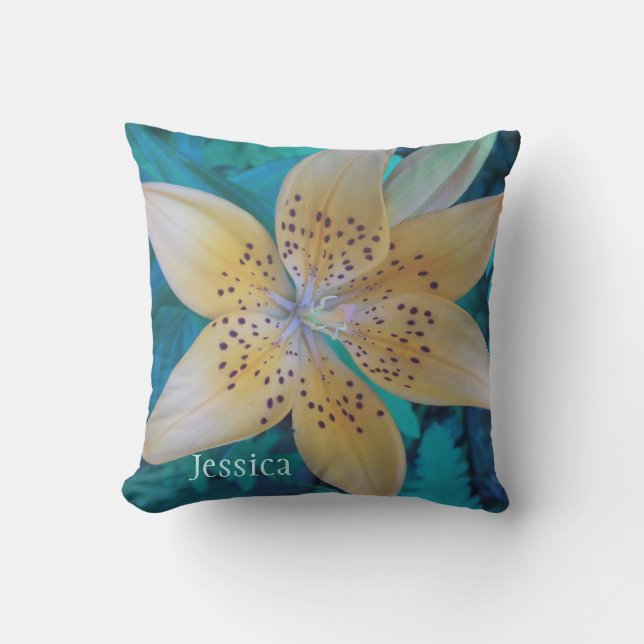 American Tiger Lily Outdoor Pillow (Front)