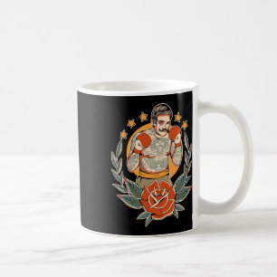 American Traditional Tattoo Boxer Flash Edgy Boxin Coffee Mug