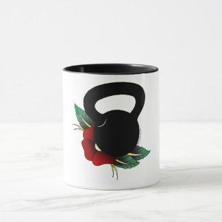 American Traditional Tattoo Flower Kettlebell  Mug