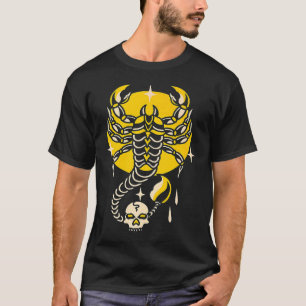American Traditional Tattoo Scorpion Old School Fl T-Shirt