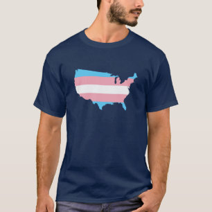 American transgender pride map T-Shirt