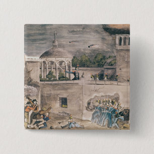 American troops under General Doniphan 2 Inch Square Button