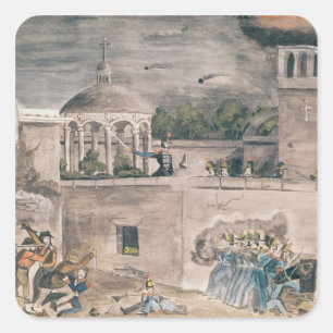 American troops under General Doniphan Square Sticker