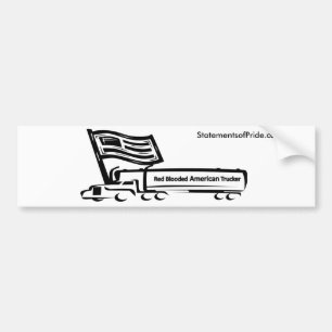 American Trucker Bumper Sticker