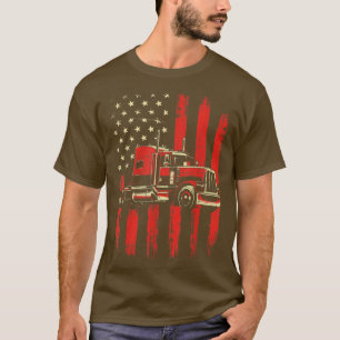 American TruckerSemi Truck Driver Trucking Big Rig T-Shirt