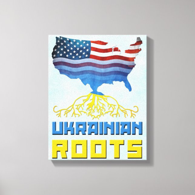 American Ukrainian Roots Canvas Print (Front)