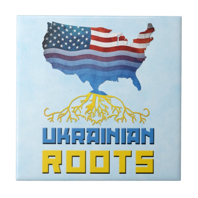 American Ukrainian Roots Ceramic Tile (Front)