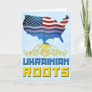 American Ukrainian Roots Greeting Card