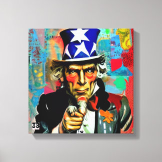 American Uncle Sam Canvas Print