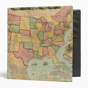 American Union Railroad Map of The United States Binder