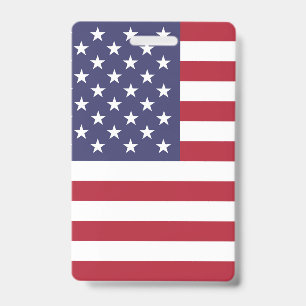 American United States USA Flag Badge