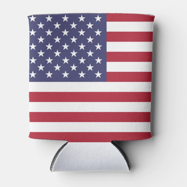 American United States USA Flag Can Cooler (Front)