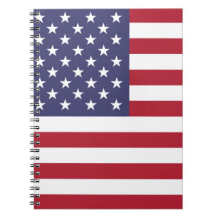 American United States USA Flag Notebook