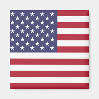 American United States USA Flag Square Magnet