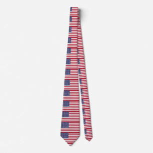 American United States USA Flag Tie
