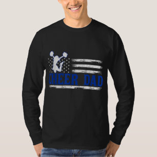 American US Flag Cheer Dad For Men Funny Father's T-Shirt