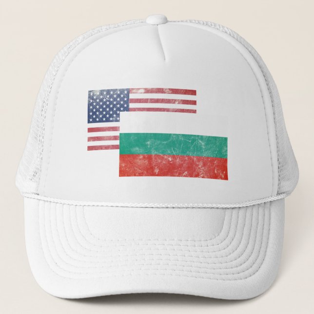 American/USA and Bulgarian Vintage Trucker Hat (Front)