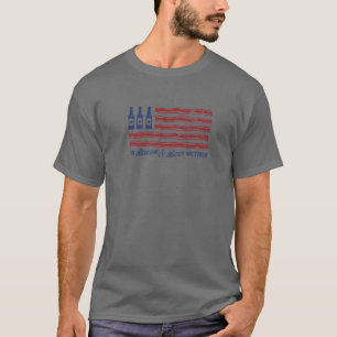 American USA Flag Bacon And Beer We Trust Funny T-Shirt