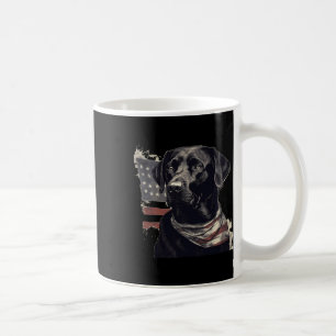 American Usa Flag Lab Owner Black Labrador Retriev Coffee Mug