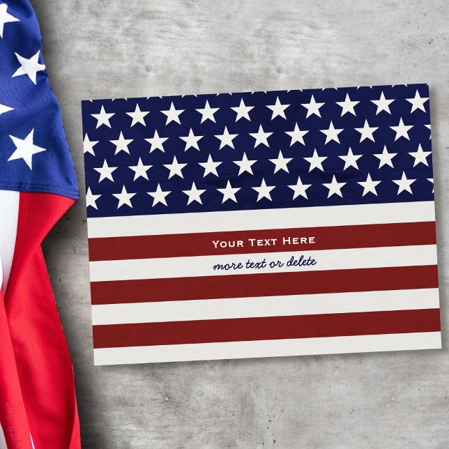 American USA Flag Patriotic July 4th Blank Back Postcard (Creator Uploaded)
