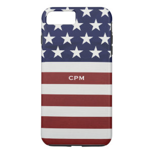 American USA Flag Patriotic July 4th Custom Case-Mate iPhone Case