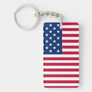 American USA Flag Pride Design-76353 Keychain