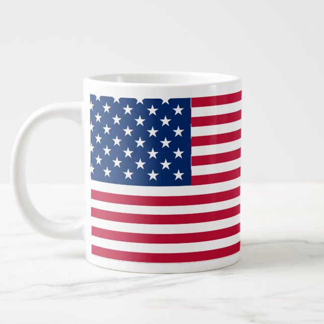 American USA Flag Pride Design-76353 Large Coffee Mug (Left)