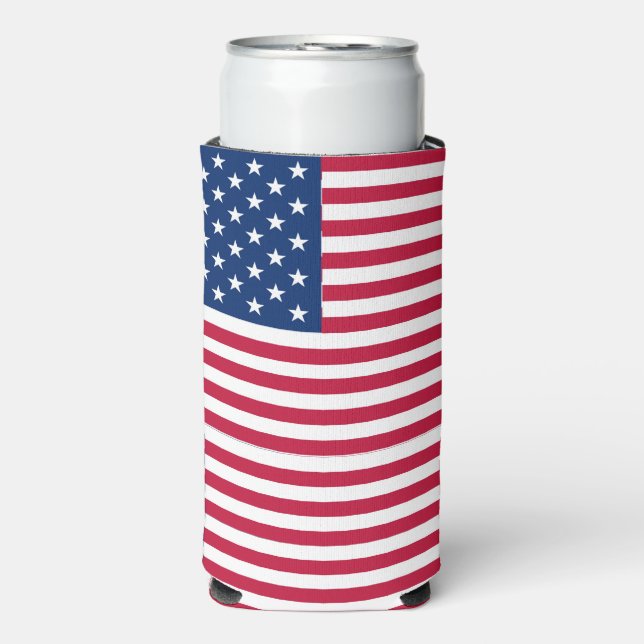American USA Flag Pride Design-76353 Seltzer Can Cooler (Seltzer Front)