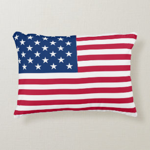 American USA Flag Pride Design Accent Pillow